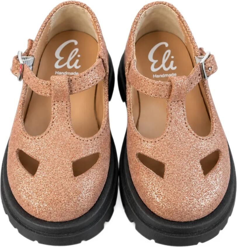 Eli1957 glitter-effect cut-out ballet flats Beige - Foto 2