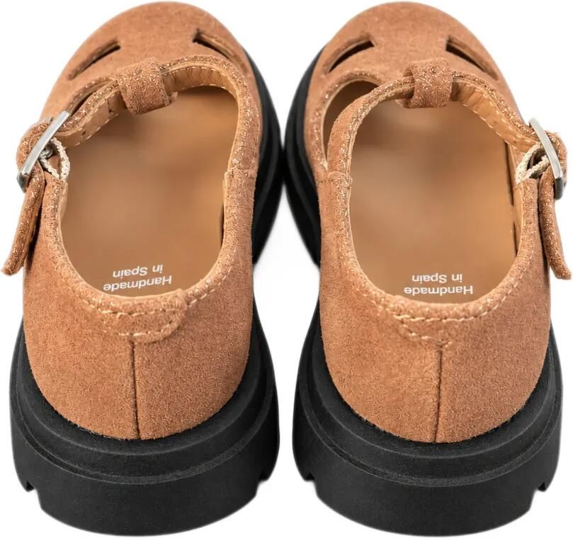 Eli1957 glitter-effect cut-out ballet flats Beige - Foto 3