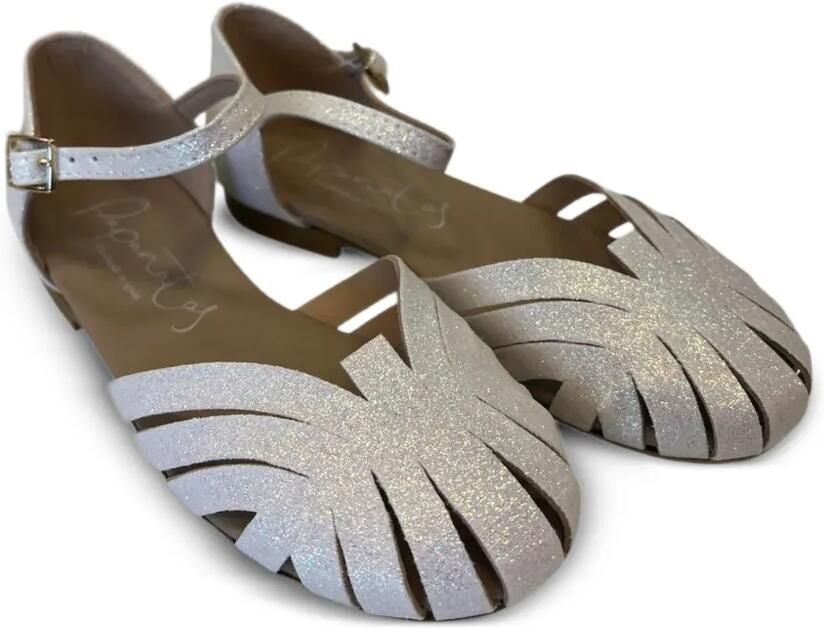 Eli1957 Glitter gekooide sandalen Zilver