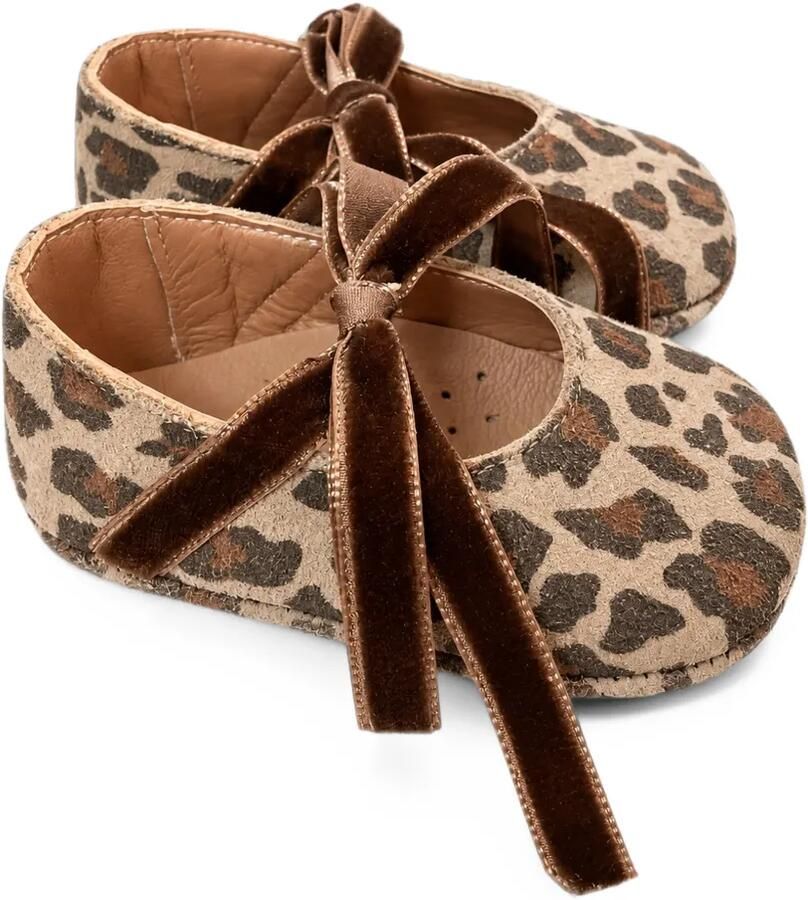 Eli1957 leopard-print bow-detail ballet flats Beige