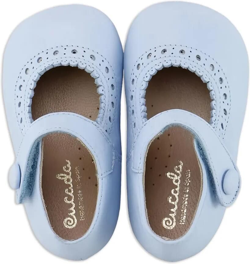 Eli1957 Leren ballerina's met geperforeerd detail Blauw - Foto 2