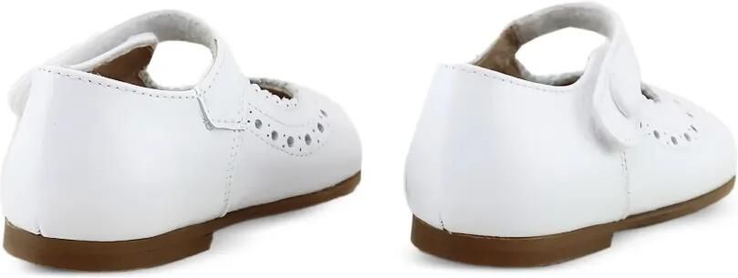 Eli1957 Leren ballerina's met geperforeerd detail Wit - Foto 4