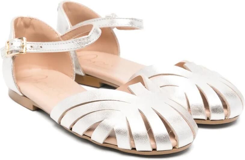 Eli1957 Leren sandalen Zilver