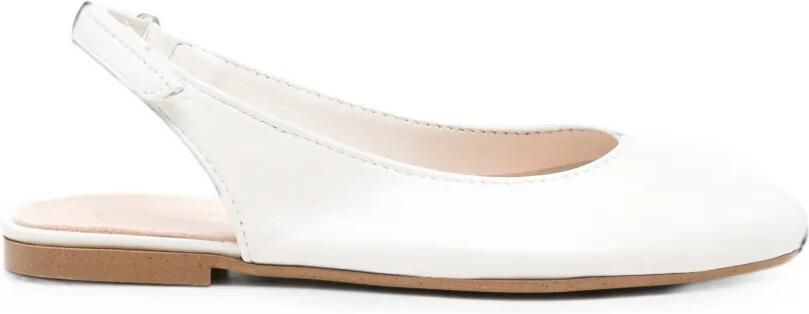 Eli1957 Leren slingback ballerina's Wit