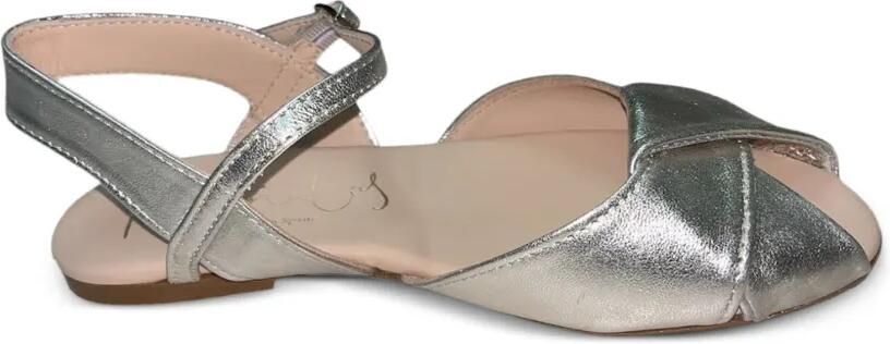 Eli1957 Metallic sandalen met gekruiste bandjes Zilver - Foto 2