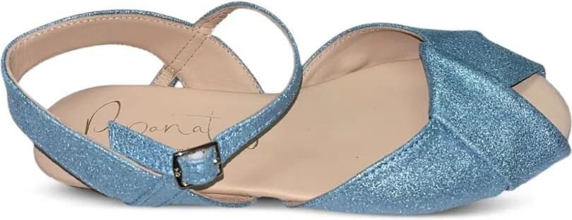 Eli1957 Sandalen met gekruiste bandjes en glitter Blauw - Foto 2