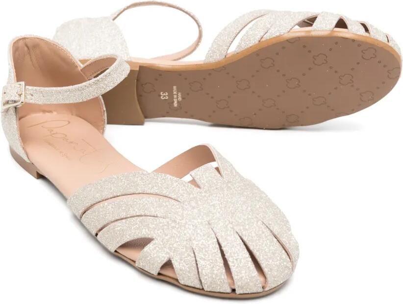 Eli1957 Sandalen verfraaid met glitter Beige - Foto 3
