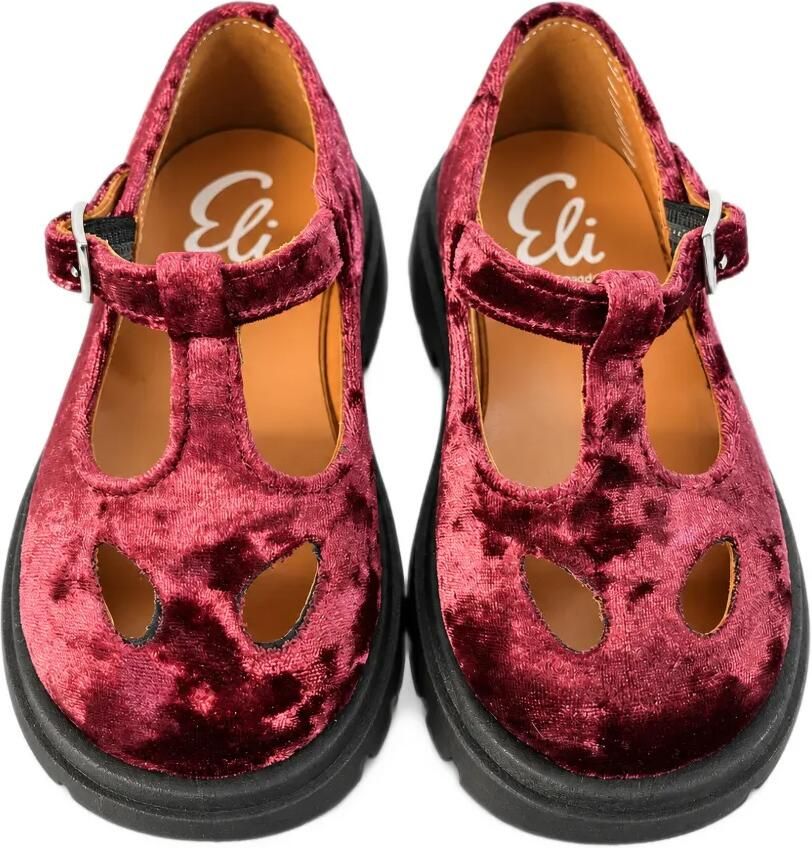 Eli1957 velvet T-bar ballet flats Rood - Foto 2