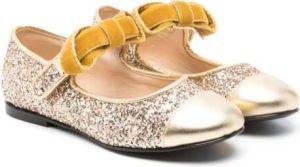 ELIE SAAB JUNIOR Ballerina's met strik Goud