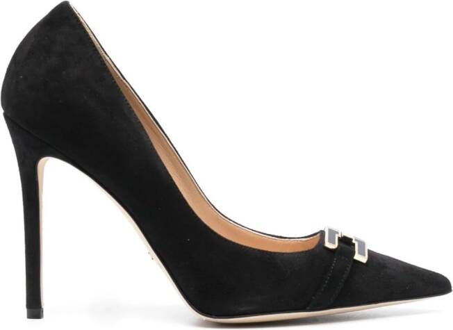 Elisabetta Franchi suède pumps Zwart