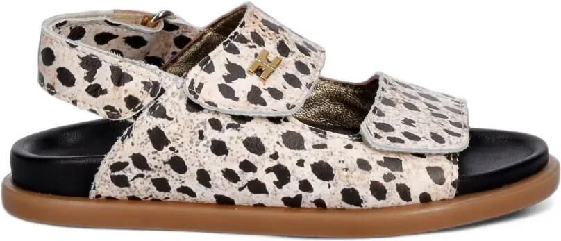 Elisabetta Franchi Kids Sandalen met klittenband en dalmatiër-print Beige - Foto 5