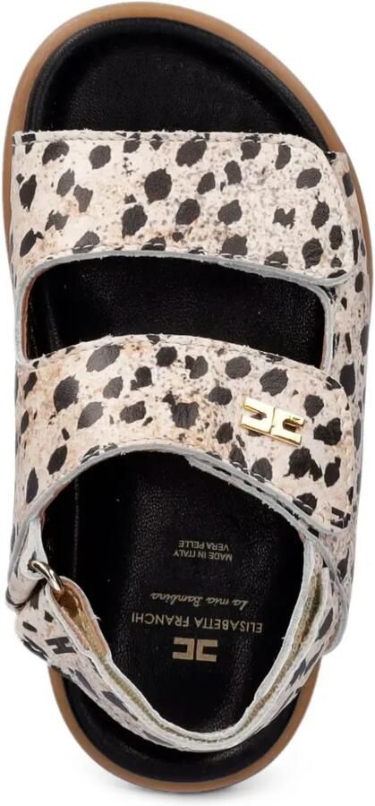 Elisabetta Franchi Kids Sandalen met klittenband en dalmatiër-print Beige - Foto 2