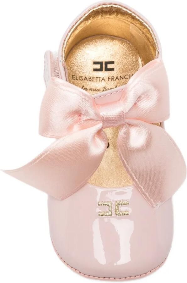 Elisabetta Franchi Kids Lakleren babyschoentjes met strikdetail Roze - Foto 2