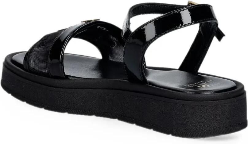 Elisabetta Franchi Kids Lakleren sandalen met logo-plakkaat Zwart - Foto 3