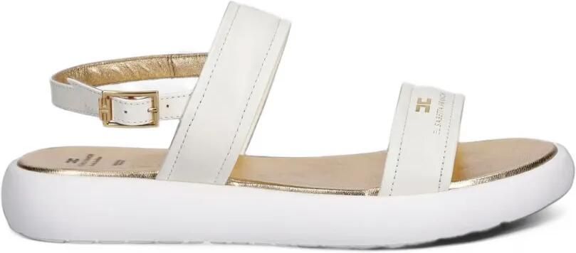 Elisabetta Franchi Kids Sandalen met gespen en logo-plakkaat Beige - Foto 3