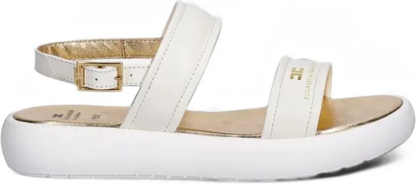 Elisabetta Franchi Kids Sandalen met gespen en logo-plakkaat Wit - Foto 3