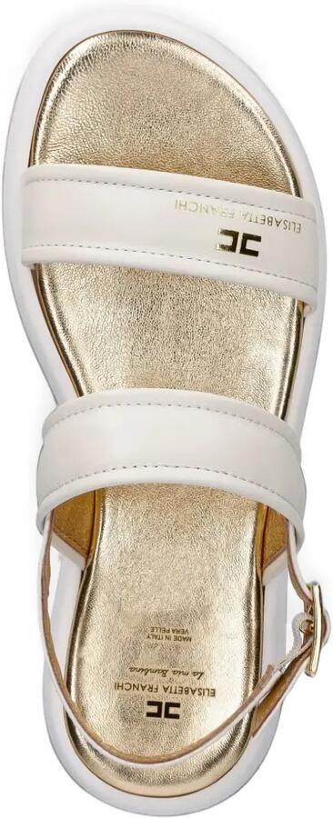 Elisabetta Franchi Kids Sandalen met gespen en logo-plakkaat Wit - Foto 2