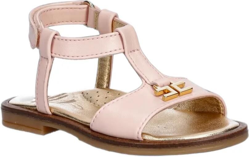 Elisabetta Franchi Kids Sandalen met klittenband Roze