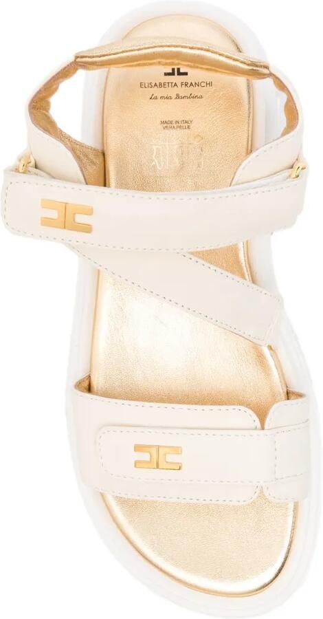 Elisabetta Franchi Kids Sandalen met klittenband Beige - Foto 2