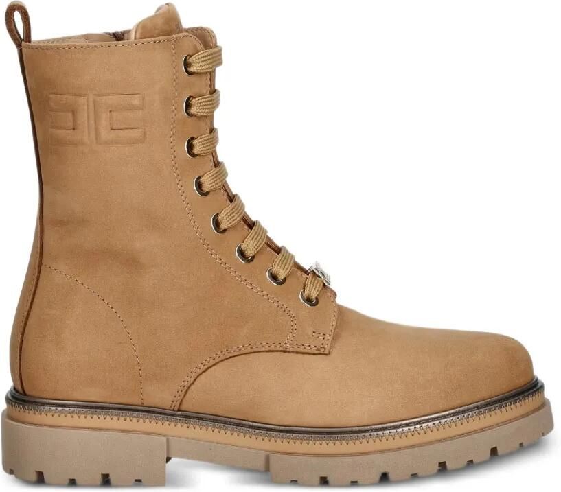 Elisabetta Franchi Kids Veterlaarzen met logo-reliëf Beige - Foto 3
