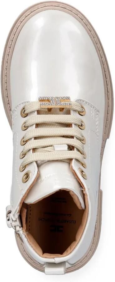 Elisabetta Franchi Kids Veterlaarzen met logoplakkaat Wit