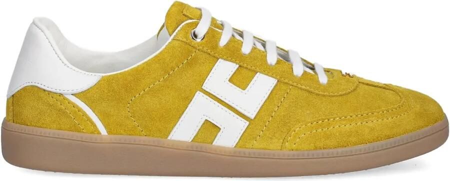Elisabetta Franchi Leren sneakers Geel