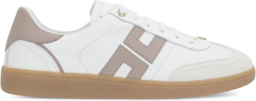 Elisabetta Franchi Leren sneakers Wit