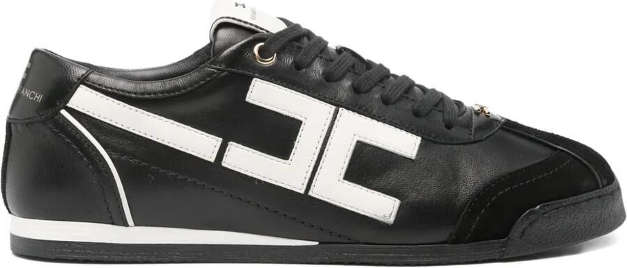 Elisabetta Franchi Leren sneakers Zwart