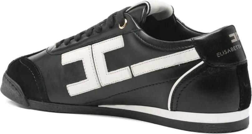 Elisabetta Franchi Leren sneakers Zwart - Foto 3