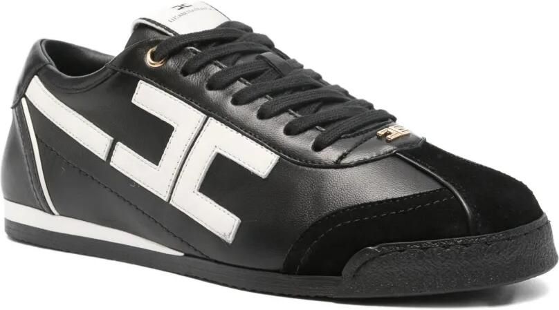 Elisabetta Franchi Leren sneakers Zwart - Foto 2