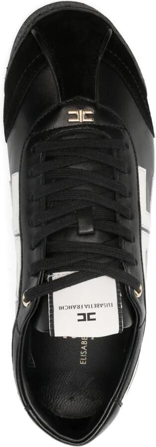 Elisabetta Franchi Leren sneakers Zwart - Foto 4
