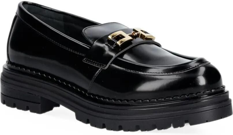 Elisabetta Franchi Loafers met logoplakkaat Zwart