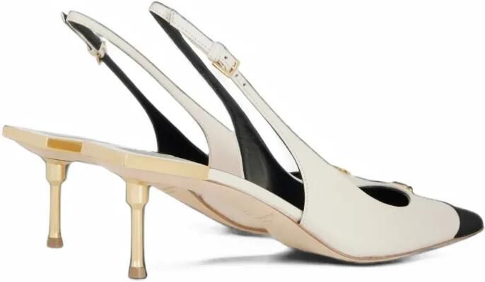 Elisabetta Franchi nappa slingback shoes Beige - Foto 4
