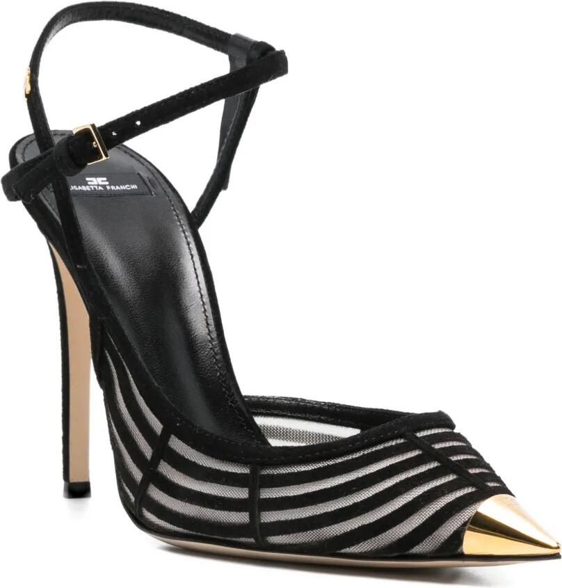 Elisabetta Franchi Pumps met bewerkte neus Zwart - Foto 2