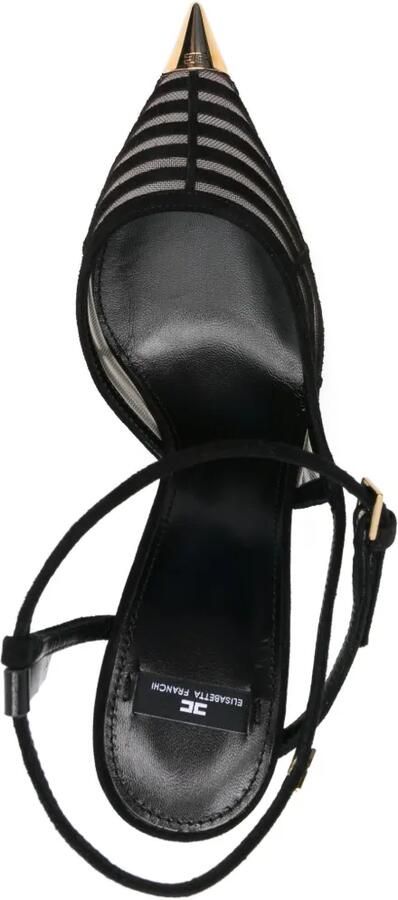 Elisabetta Franchi Pumps met bewerkte neus Zwart - Foto 4