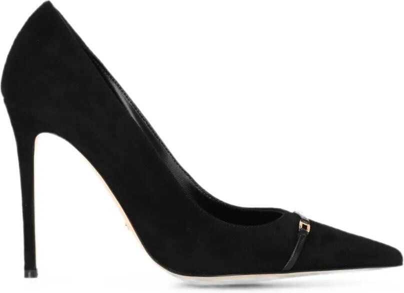 Elisabetta Franchi Pumps met gespdetail en puntige neus Zwart