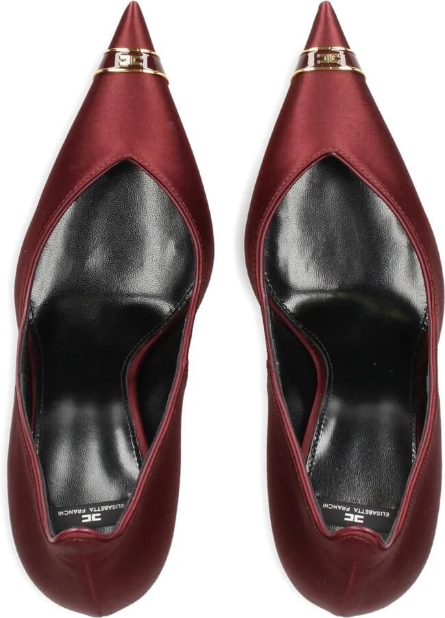 Elisabetta Franchi Pumps met puntige neus en metallic afwerking Rood - Foto 4