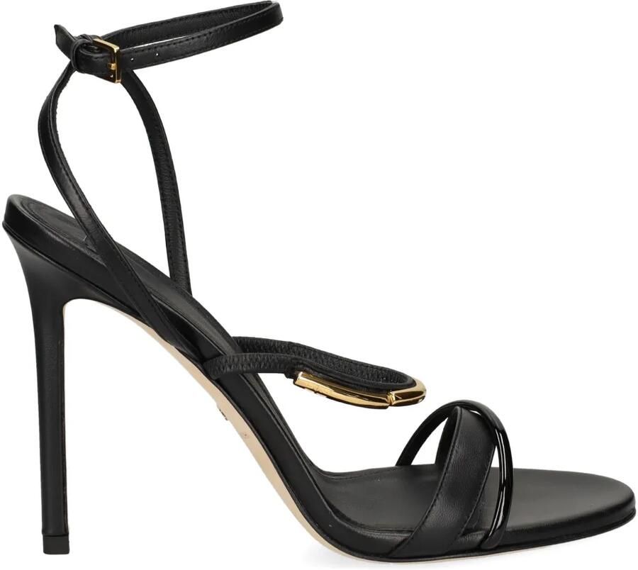 Elisabetta Franchi Sandalen met gespbandje en hak Zwart