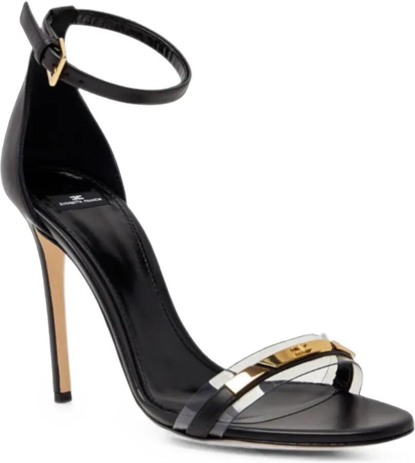 Elisabetta Franchi Sandalen met gespbandje en logo-plakkaat Zwart - Foto 2