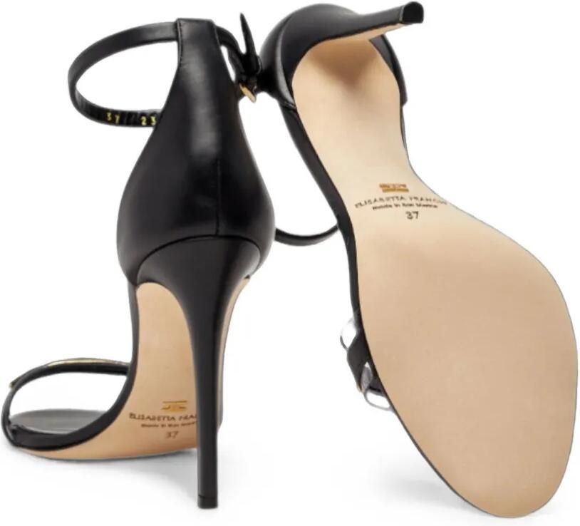 Elisabetta Franchi Sandalen met gespbandje en logo-plakkaat Zwart - Foto 4