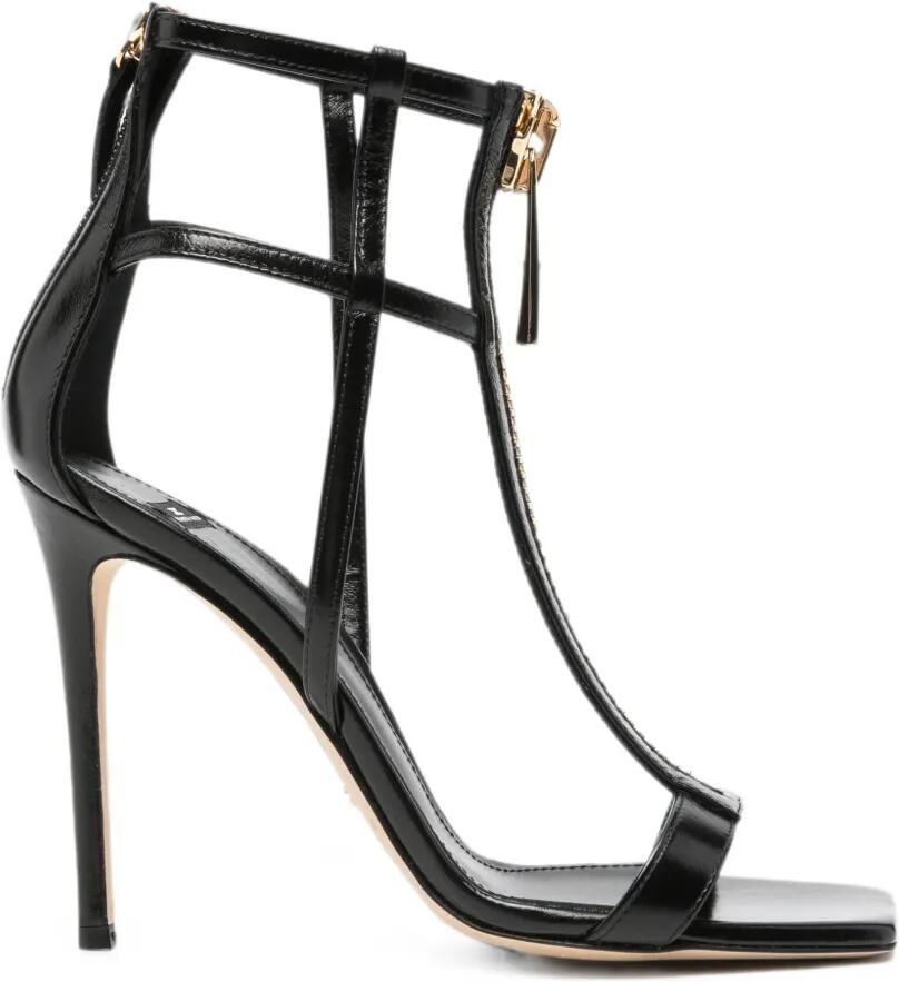 Elisabetta Franchi Sandalen met ritsdetail Zwart