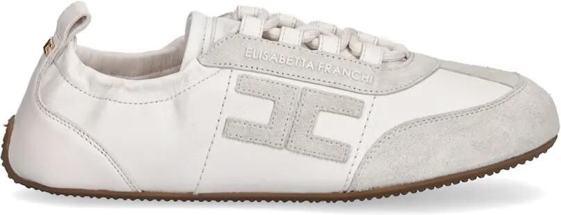 Elisabetta Franchi Sneakers met logo Beige