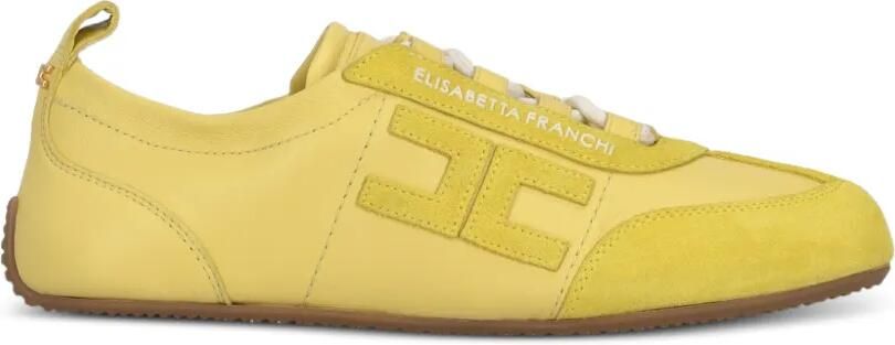 Elisabetta Franchi Sneakers met logopatch Geel
