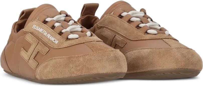 Elisabetta Franchi Sneakers met suède vlak Beige - Foto 3