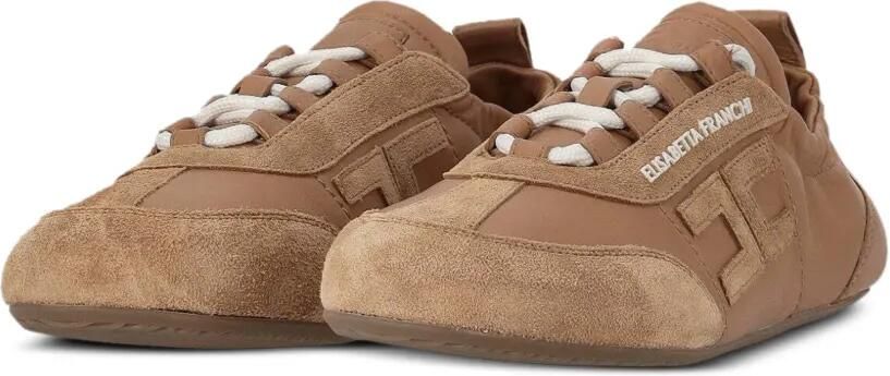 Elisabetta Franchi Sneakers met suède vlak Beige - Foto 2