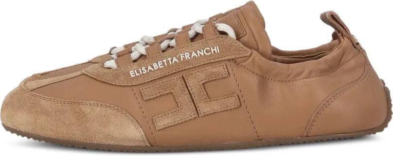 Elisabetta Franchi Sneakers met suède vlak Beige - Foto 4