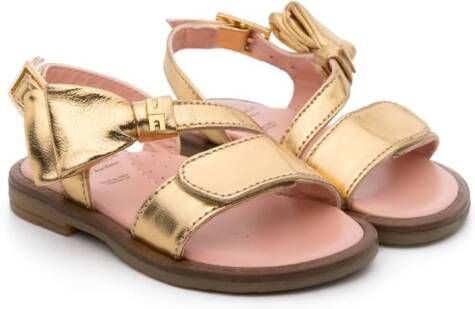 Elisabetta Franchi La Mia Bambina Sandalen met strik Goud