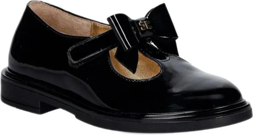 Elisabetta Franchi La Mia Bambina bow-detail flat ballet flats Zwart