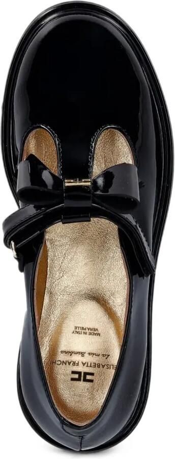 Elisabetta Franchi La Mia Bambina bow-detail flat ballet flats Zwart - Foto 3