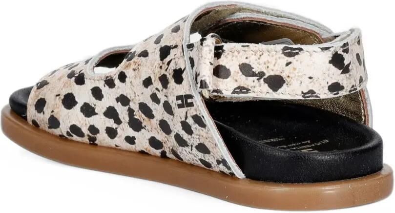 Elisabetta Franchi La Mia Bambina dalmatian-print touch-strap sandals Beige - Foto 2